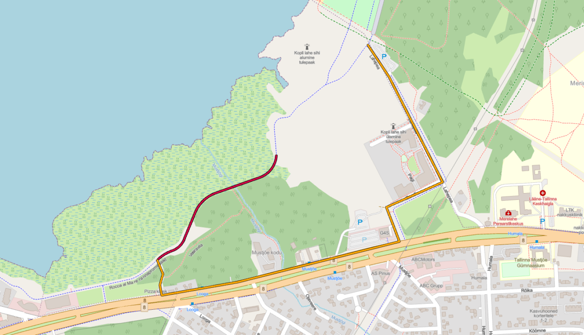 Схема изменения маршрута прогулок по променаду Рокка-аль-Маре. Автор фото: Управа Хааберсти.